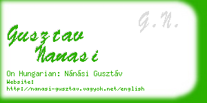 gusztav nanasi business card